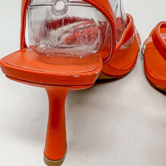 NEW Open Edit Addison Bright Orange Ankle Strap Sandal, NEW, Size 9, MSRP $69 - Picture 12 of 15